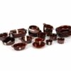 JUSTCOLOR-RAMEQUIN ALTO IN PORCELLANA MARRONE CM.9 H.6  6682M - immagine 2
