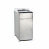 MEC-CONTENITORE RIFIUTI SVUOTAVASSOI IN ACCIAIO INOX SATINATO CON SPORTELLO BASCULANTE 120 L CM 60x5