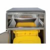 MEC-CONTENITORE RIFIUTI SVUOTAVASSOI IN ACCIAIO INOX SATINATO CON SPORTELLO BASCULANTE 120 L CM 60x5 - immagine 2
