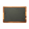 JUSTONE WOOD-PIATTO ARDESIA RETTANGOLARE CM.33X23 BASE LEGNO CKS-707A