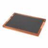 JUSTONE WOOD-PIATTO ARDESIA RETTANGOLARE CM.33X23 BASE LEGNO CKS-707A - immagine 3